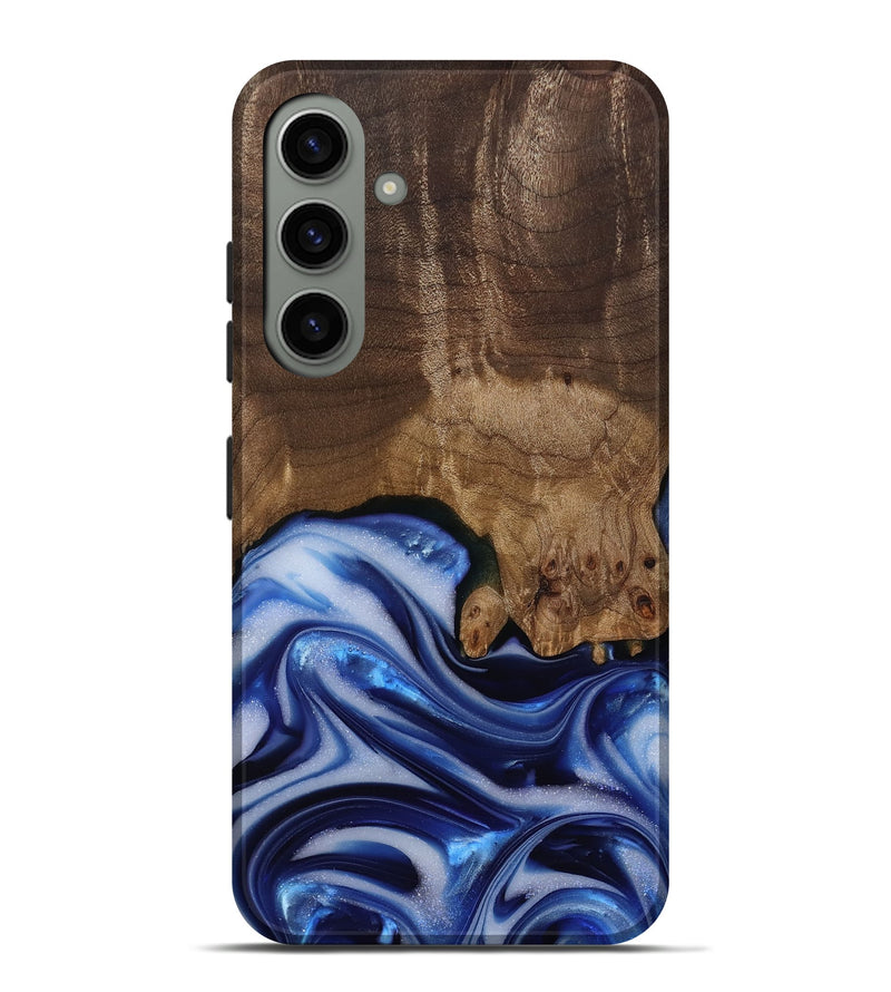 Galaxy S24 Plus Wood Live Edge Phone Case - Erma (Blue, 812265)