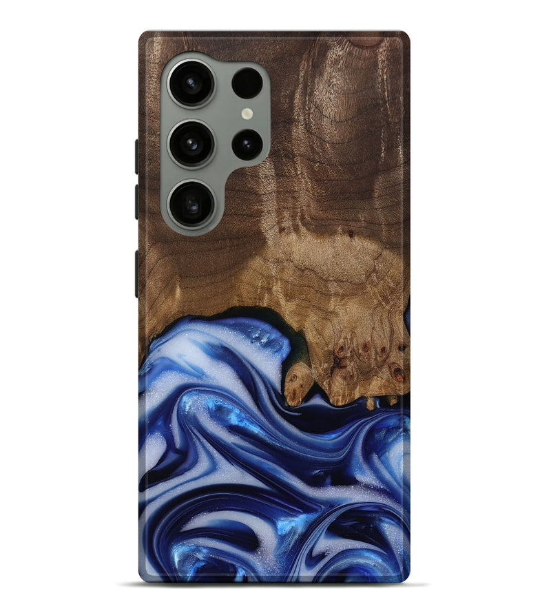Galaxy S24 Ultra Wood Live Edge Phone Case - Erma (Blue, 812265)