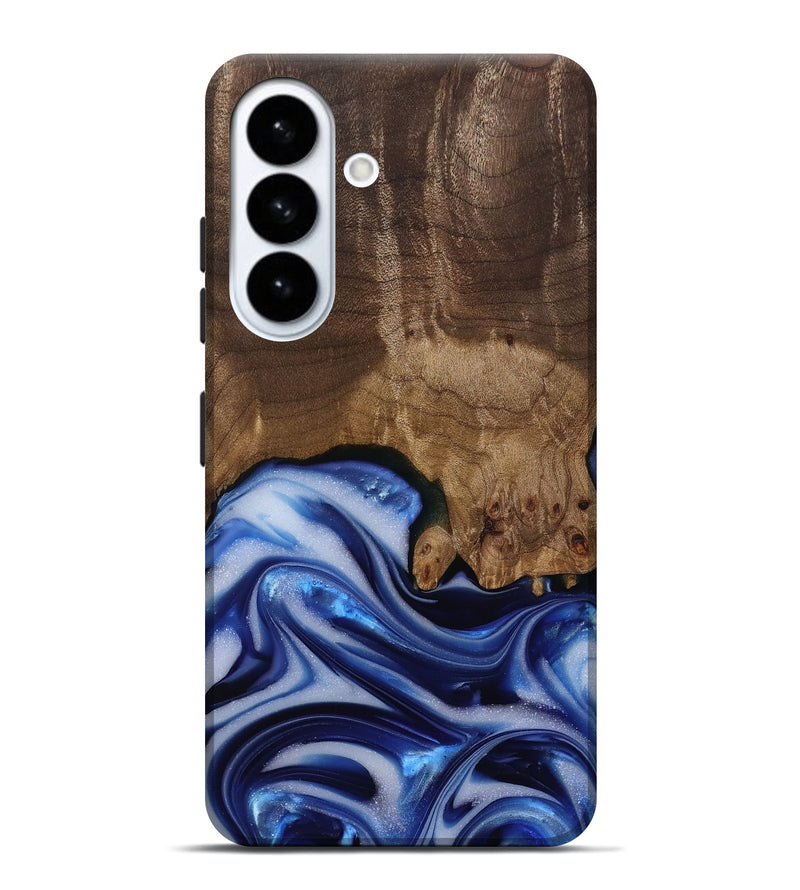 Galaxy S26 Plus Wood Live Edge Phone Case - Erma (Blue, 812265)