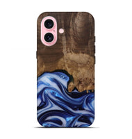 iPhone 17 Wood Live Edge Phone Case - Erma (Blue, 812265)