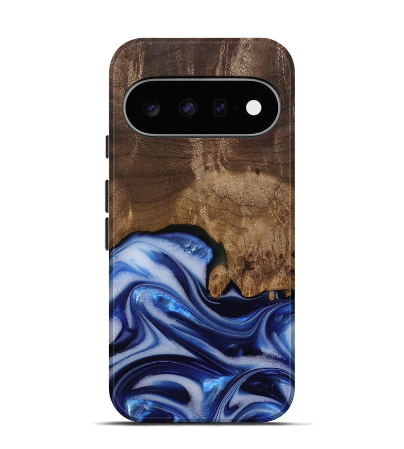 Pixel 11 Wood Live Edge Phone Case - Erma (Blue, 812265)