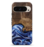 Pixel 9 Pro XL Wood Live Edge Phone Case - Erma (Blue, 812265)