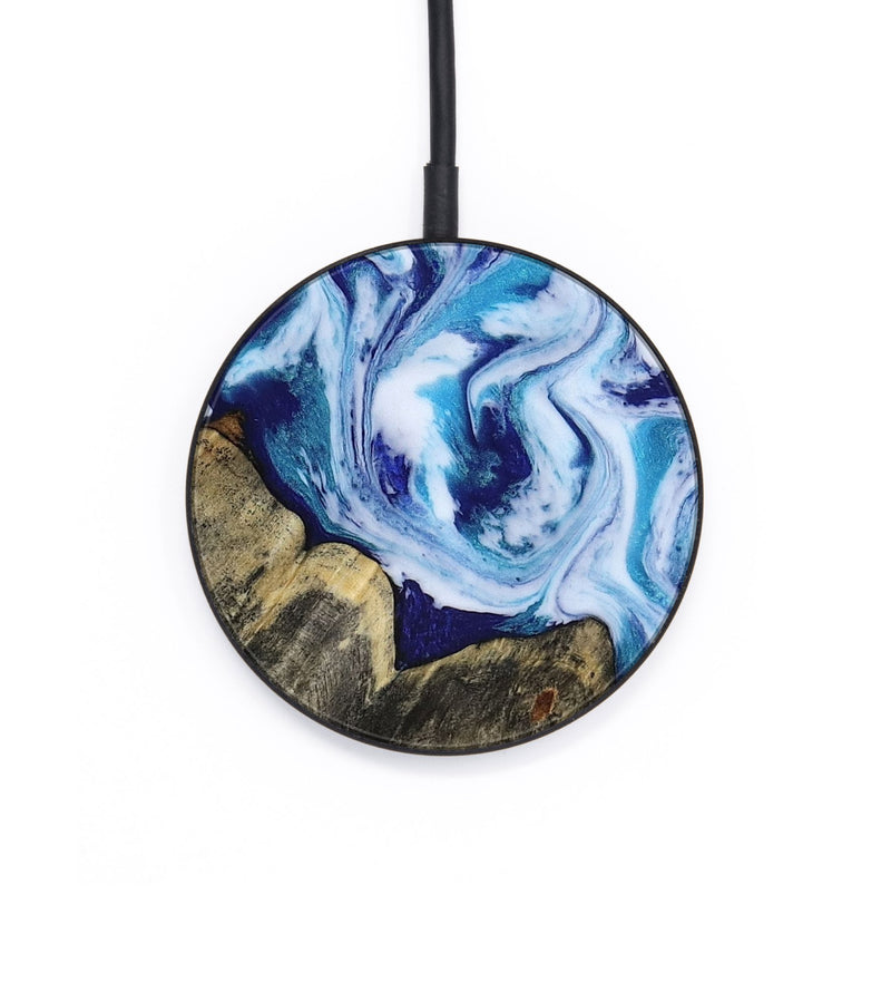 Circle Wood Wireless Charger - Phebe (Blue, 812268)