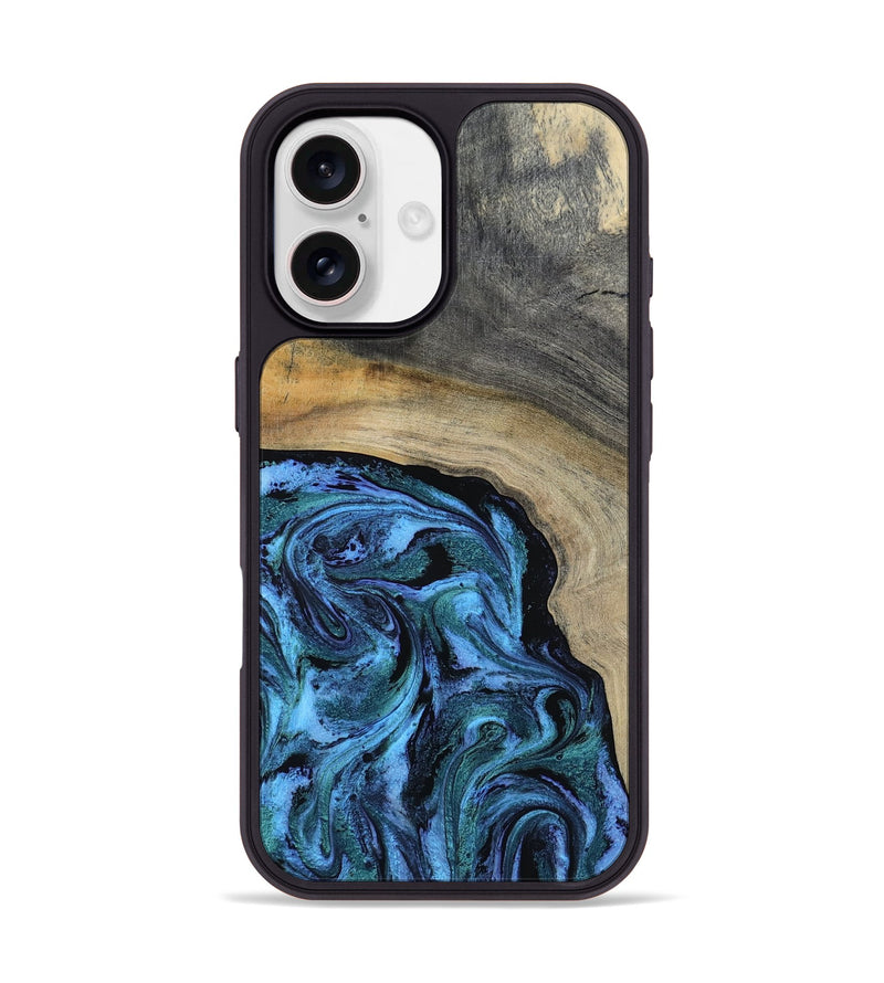 iPhone 17 Wood Phone Case - Keily (Blue, 812271)
