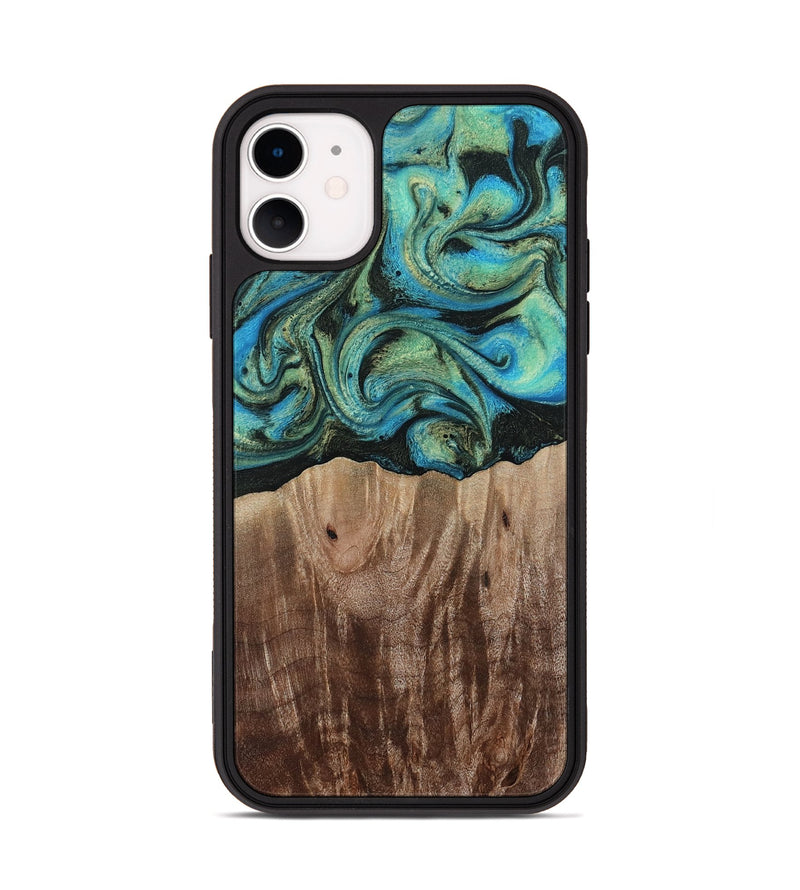 iPhone 11 Wood Phone Case - Makai (Green, 812274)