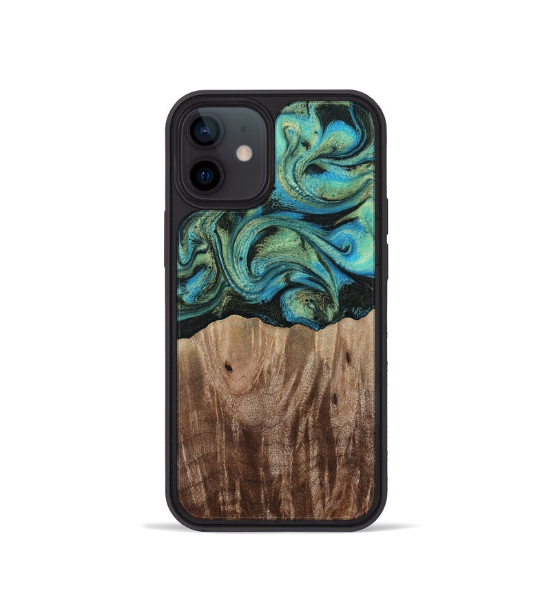 iPhone 12 mini Wood Phone Case - Makai (Green, 812274)