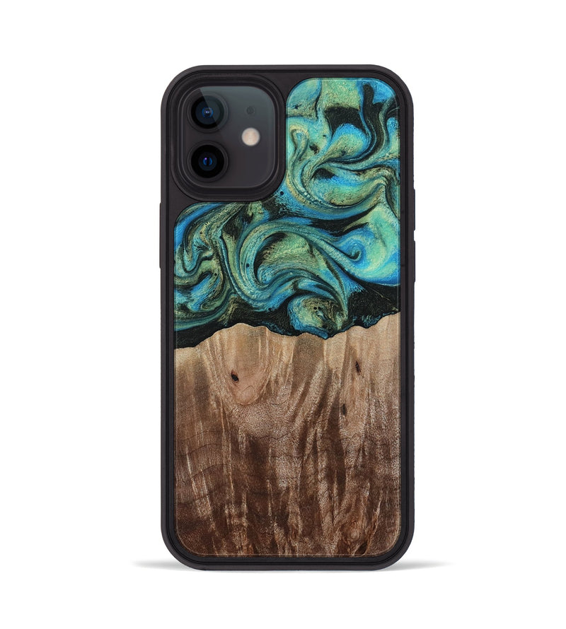 iPhone 12 Wood Phone Case - Makai (Green, 812274)