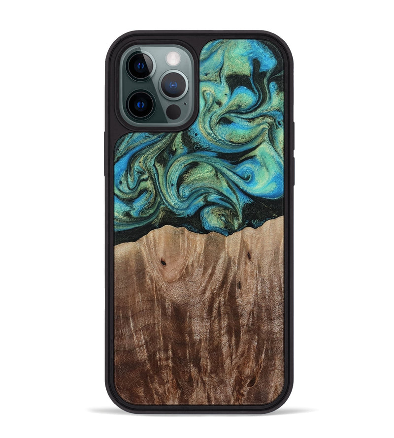 iPhone 12 Pro Max Wood Phone Case - Makai (Green, 812274)