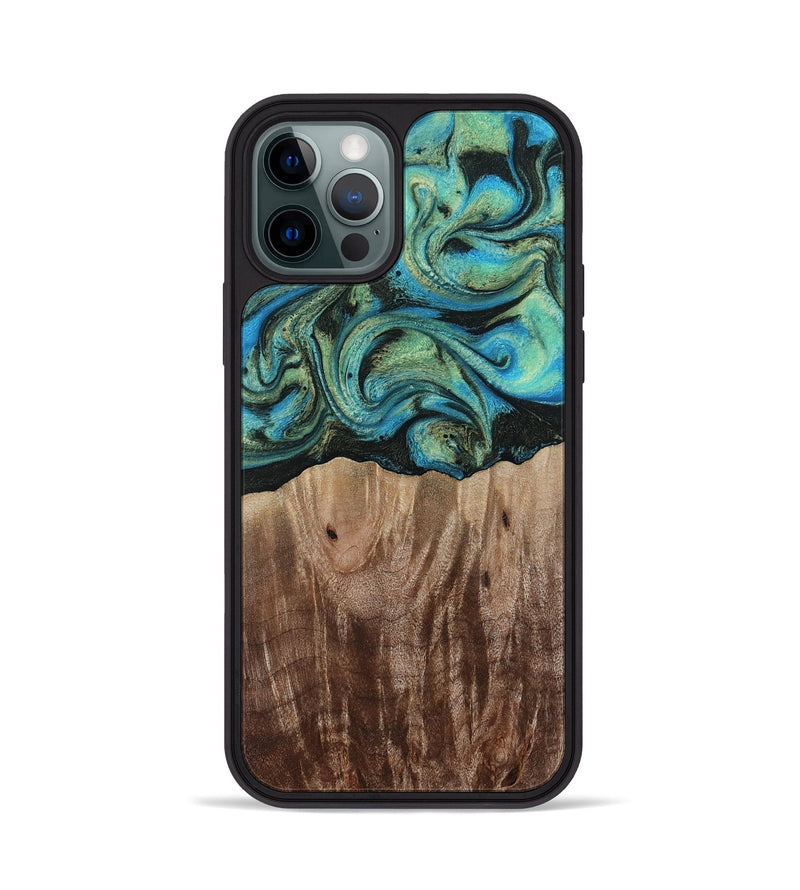 iPhone 12 Pro Wood Phone Case - Makai (Green, 812274)