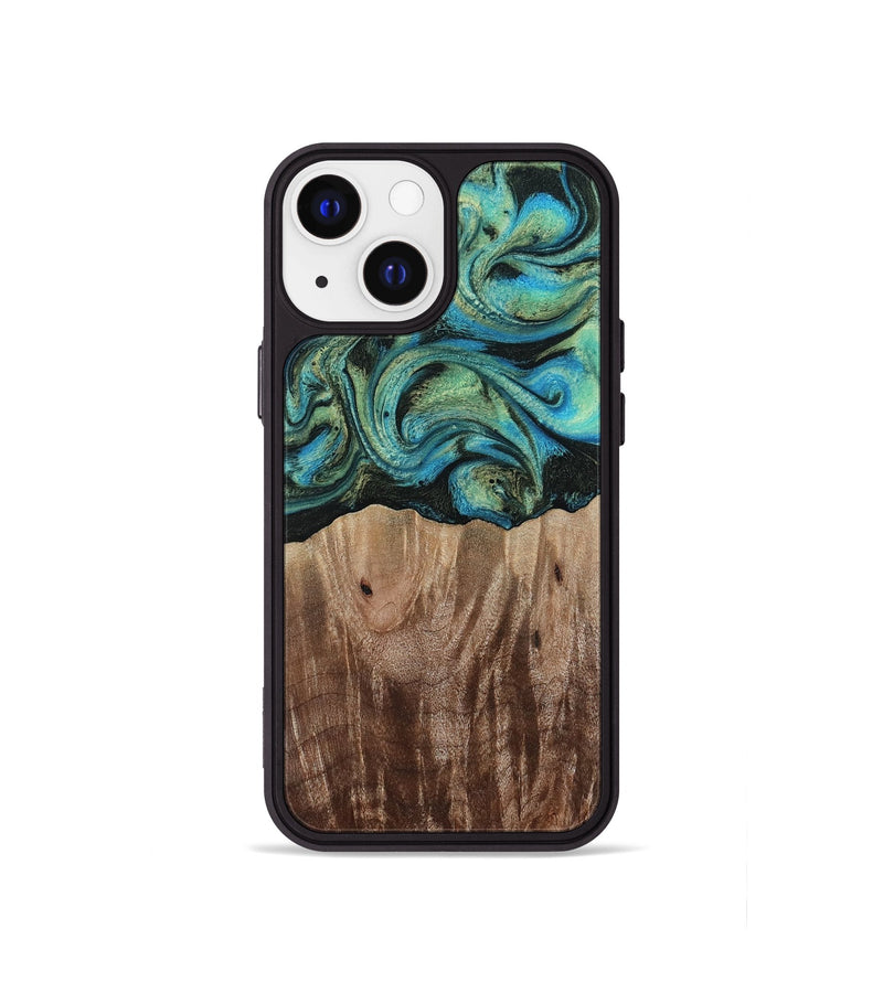 iPhone 13 mini Wood Phone Case - Makai (Green, 812274)