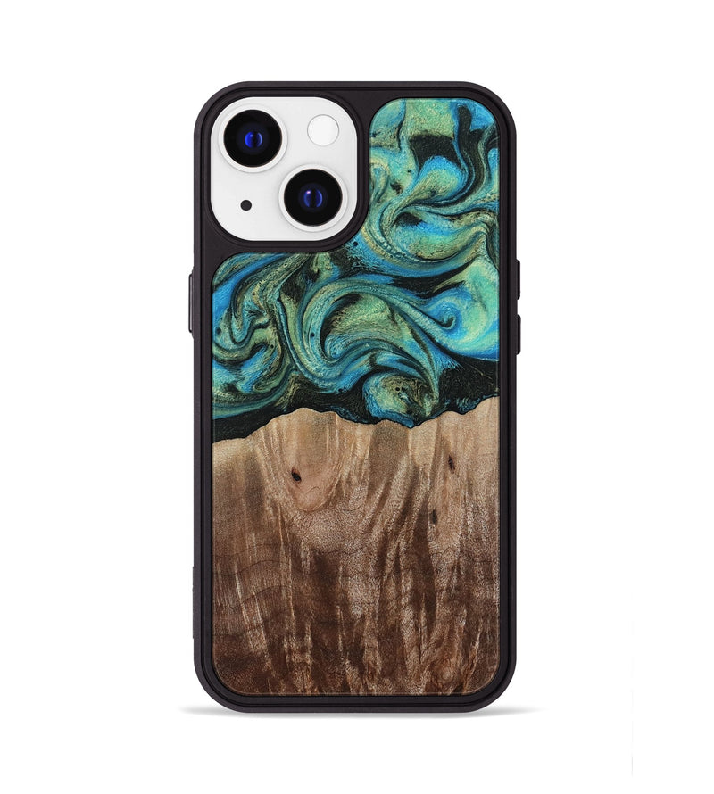 iPhone 13 Wood Phone Case - Makai (Green, 812274)