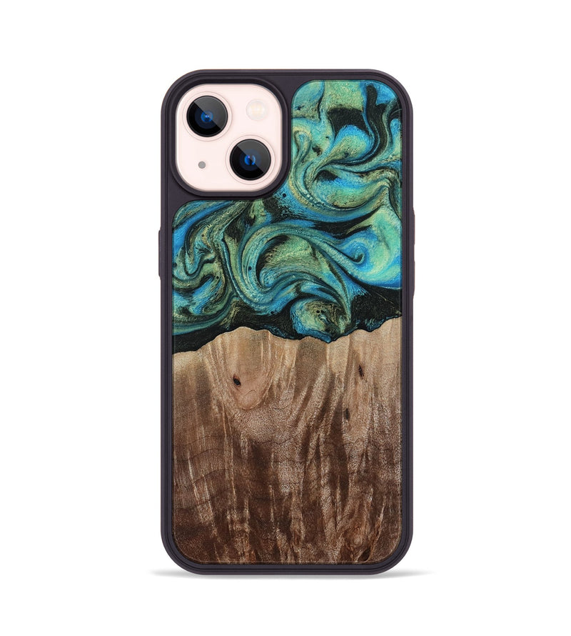iPhone 14 Wood Phone Case - Makai (Green, 812274)