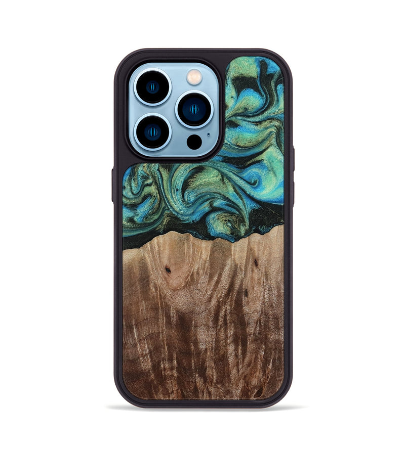iPhone 14 Pro Wood Phone Case - Makai (Green, 812274)