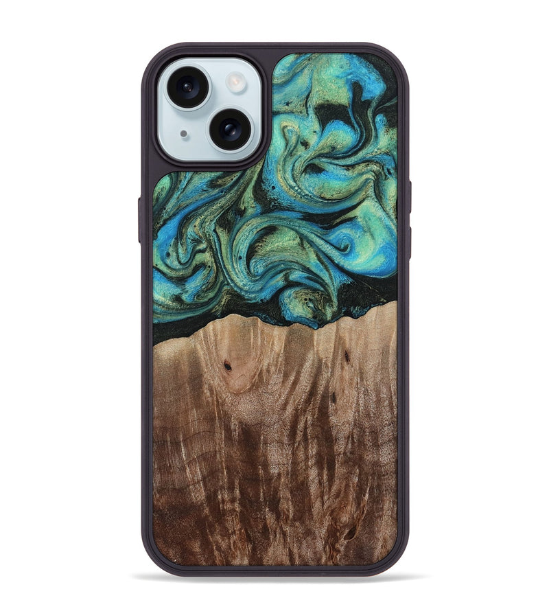 iPhone 15 Plus Wood Phone Case - Makai (Green, 812274)