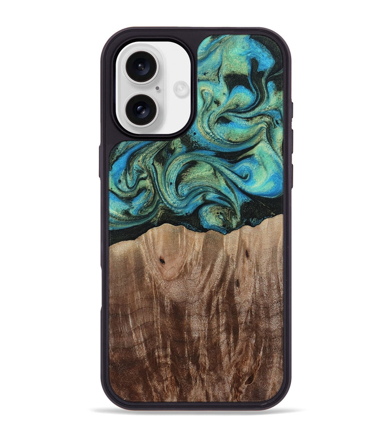 iPhone 16 Plus Wood Phone Case - Makai (Green, 812274)