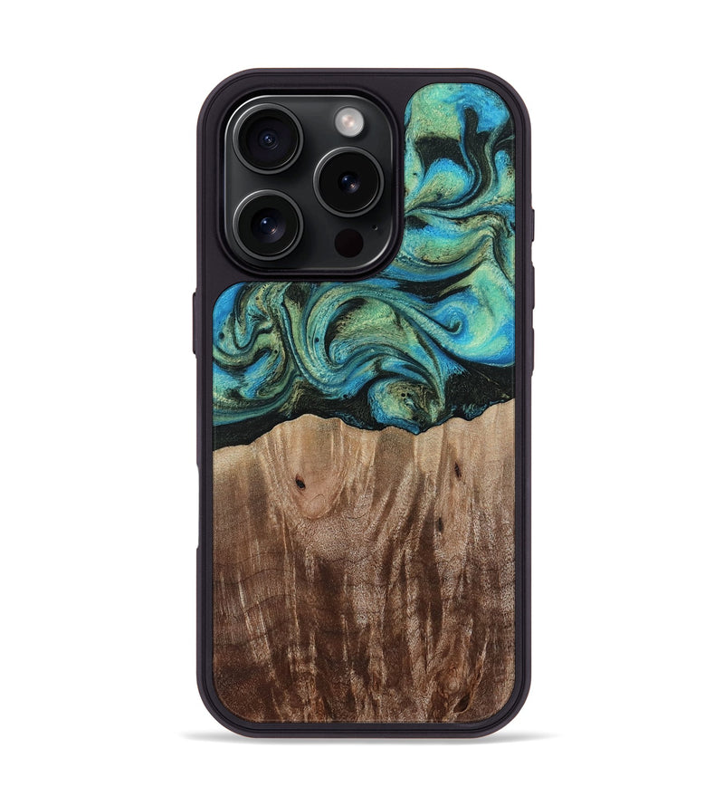 iPhone 16 Pro Wood Phone Case - Makai (Green, 812274)