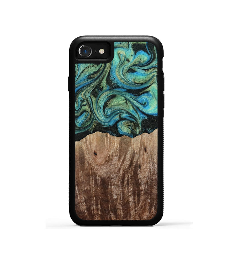 iPhone SE Wood Phone Case - Makai (Green, 812274)