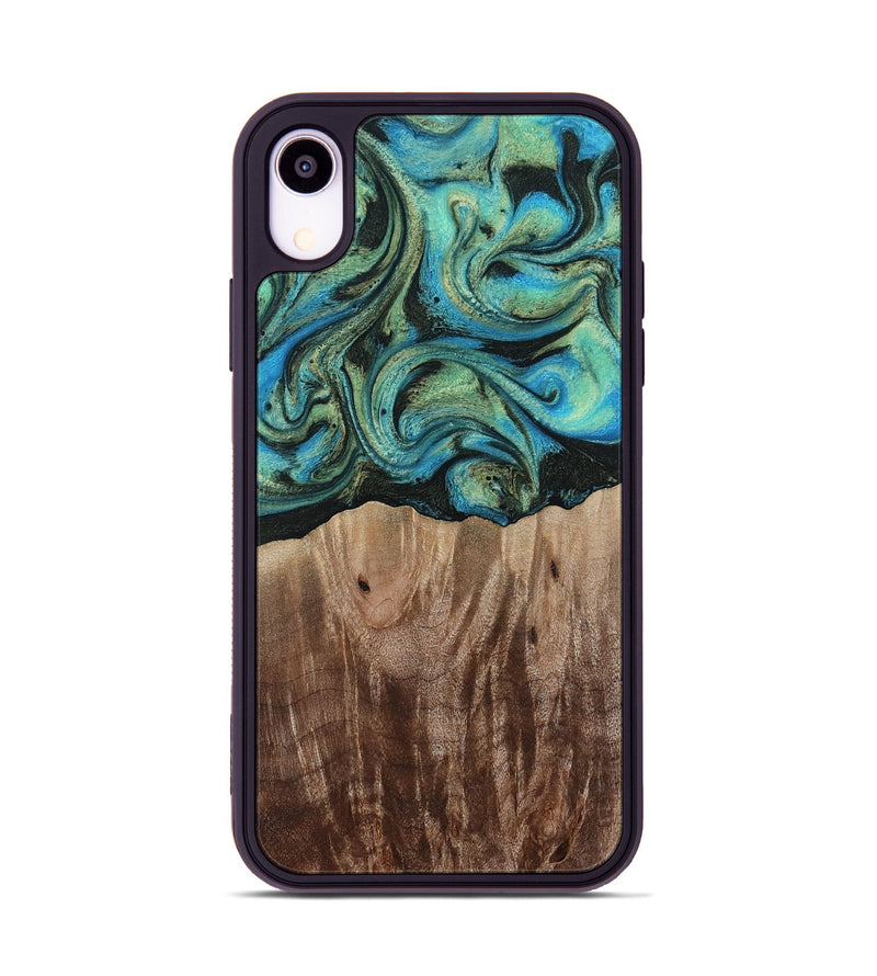 iPhone Xr Wood Phone Case - Makai (Green, 812274)