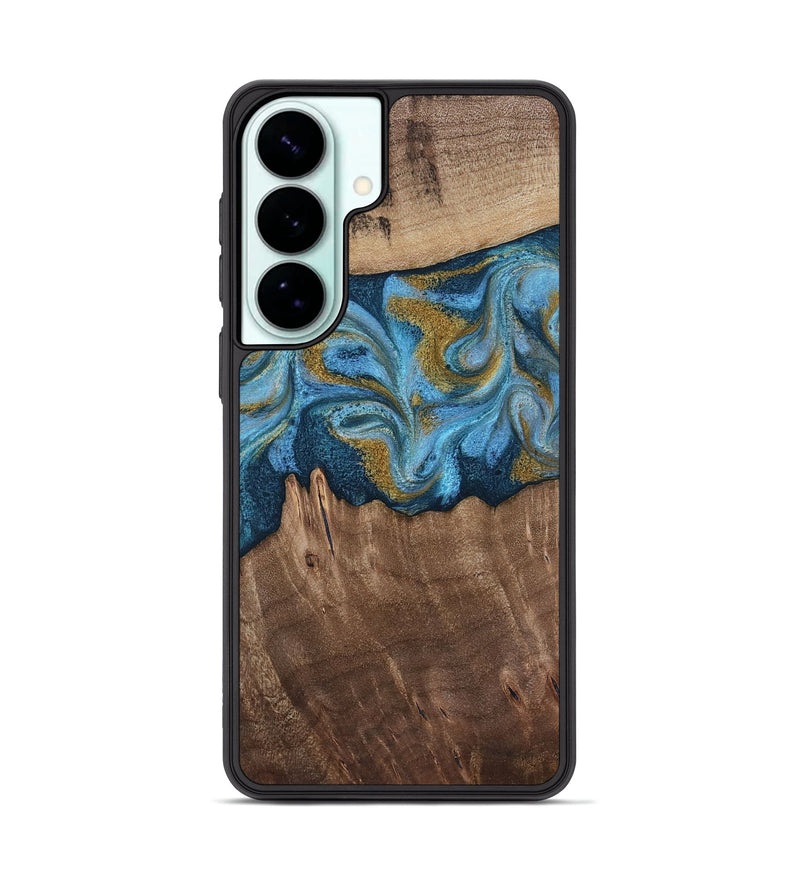 Galaxy S26 Plus Wood Phone Case - Alene (Teal & Gold, 812277)