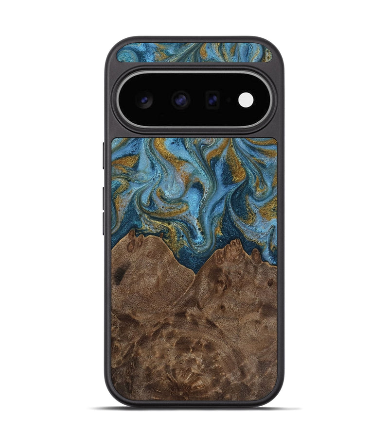 Pixel 11 Wood Phone Case - Jeffery (Teal & Gold, 812337)