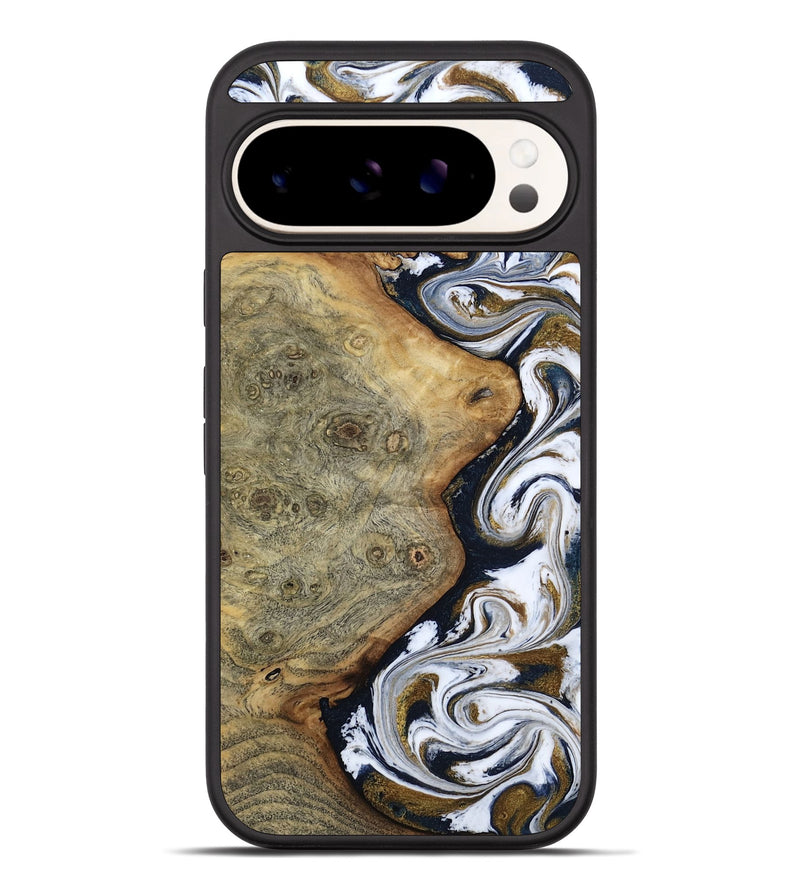 Pixel 10 Pro XL Wood Phone Case - Kaley (Teal & Gold, 812338)