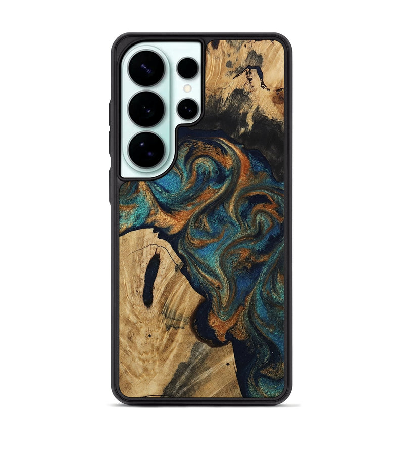 Galaxy S26 Ultra Wood Phone Case - Cletus (Teal & Gold, 812341)