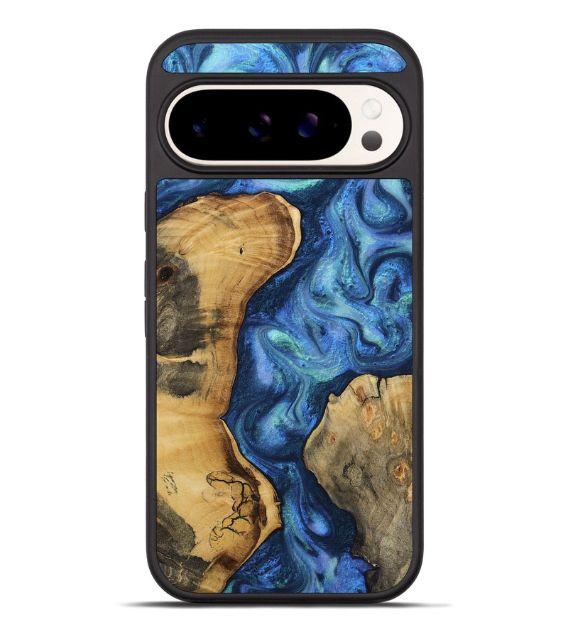 Pixel 10 Pro XL Wood Phone Case - Ivan (Blue, 812363)