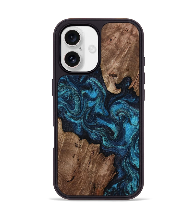 iPhone 17 Wood Phone Case - Yandel (Blue, 812364)