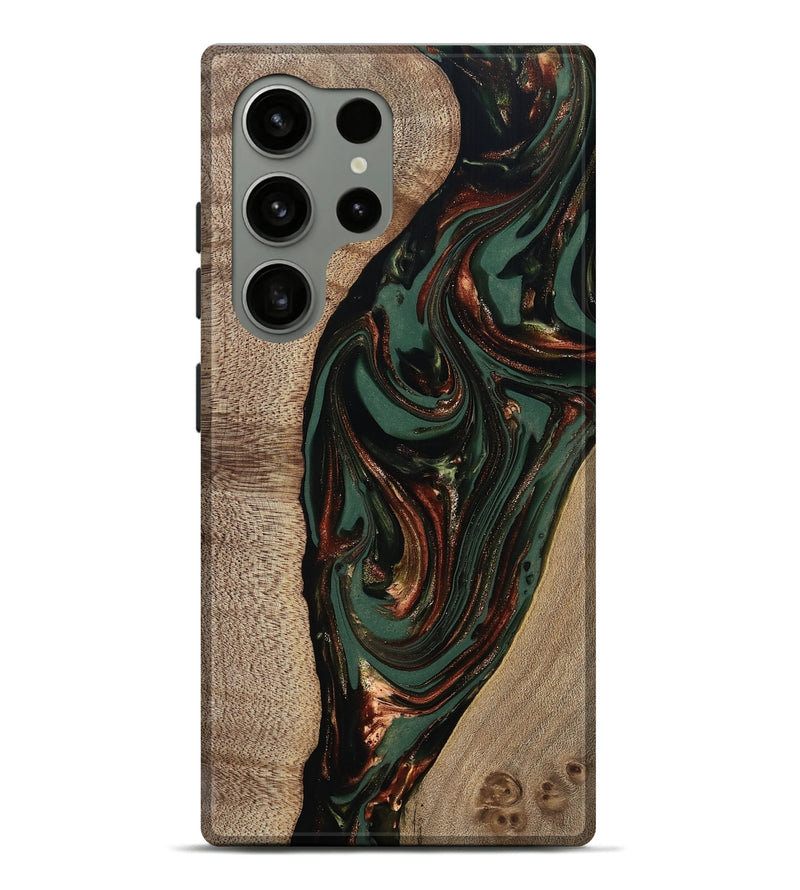 Galaxy S24 Ultra Wood Live Edge Phone Case - Winston (Green, 812402)