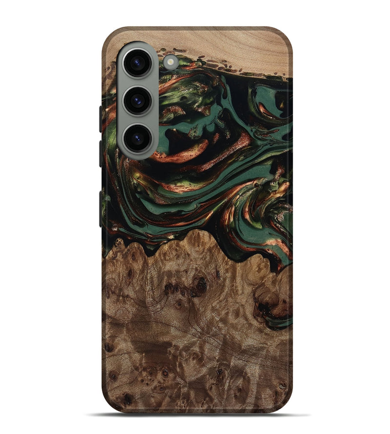 Galaxy S23 Plus Wood Live Edge Phone Case - Tawanda (Green, 812420)