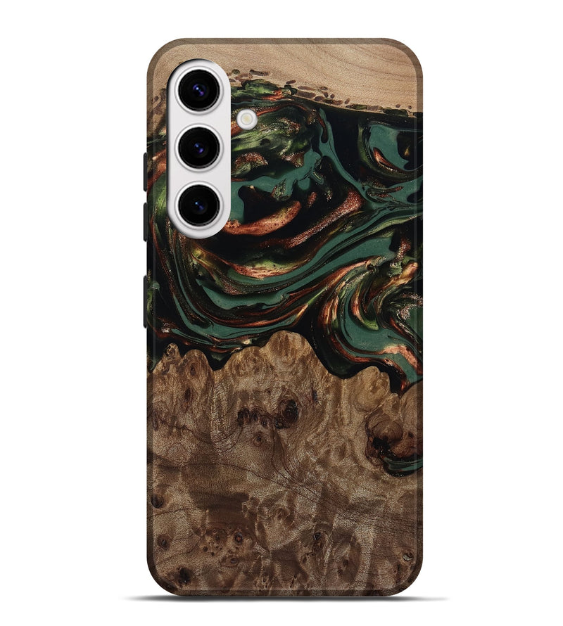 Galaxy S25 Plus Wood Live Edge Phone Case - Tawanda (Green, 812420)