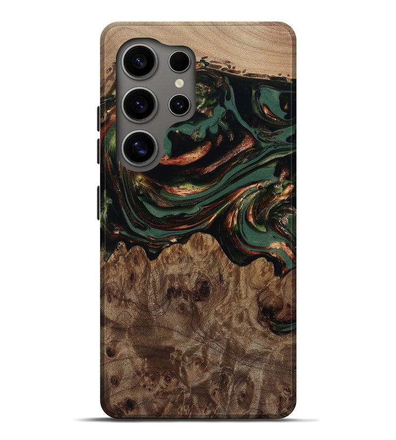 Galaxy S25 Ultra Wood Live Edge Phone Case - Tawanda (Green, 812420)