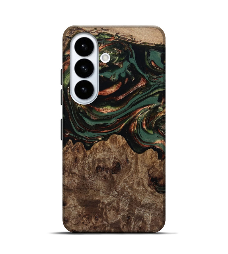 Galaxy S26 Wood Live Edge Phone Case - Tawanda (Green, 812420)