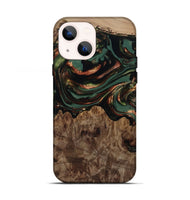 iPhone 13 Wood Live Edge Phone Case - Tawanda (Green, 812420)