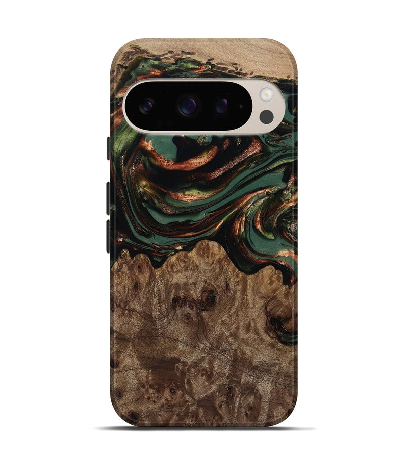 Pixel 10 Wood Live Edge Phone Case - Tawanda (Green, 812420)