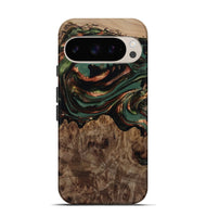 Pixel 9 Pro Wood Live Edge Phone Case - Tawanda (Green, 812420)