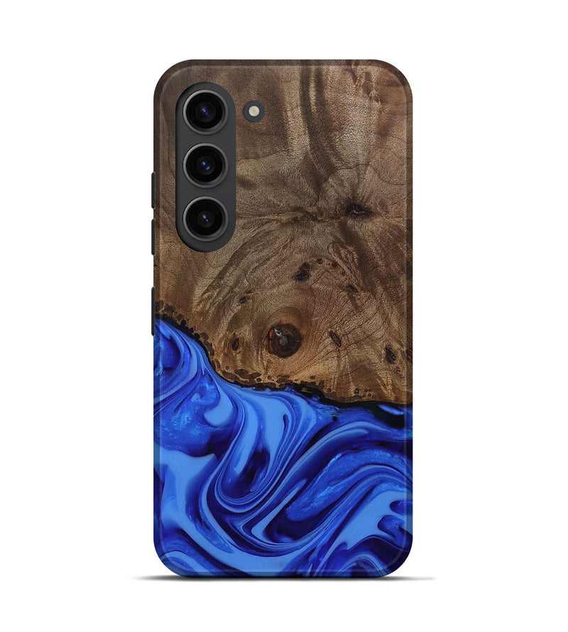Galaxy S23 Wood Live Edge Phone Case - Johan (Blue, 812424)