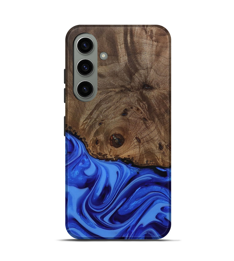 Galaxy S24 Wood Live Edge Phone Case - Johan (Blue, 812424)