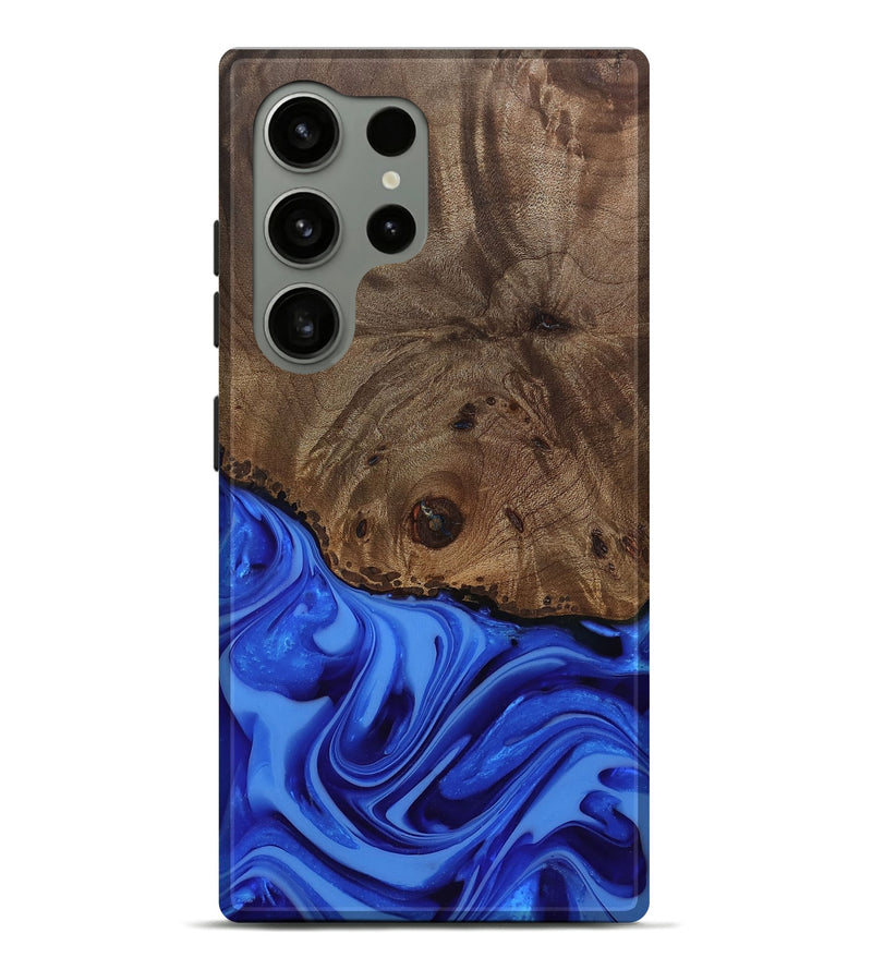 Galaxy S24 Ultra Wood Live Edge Phone Case - Johan (Blue, 812424)