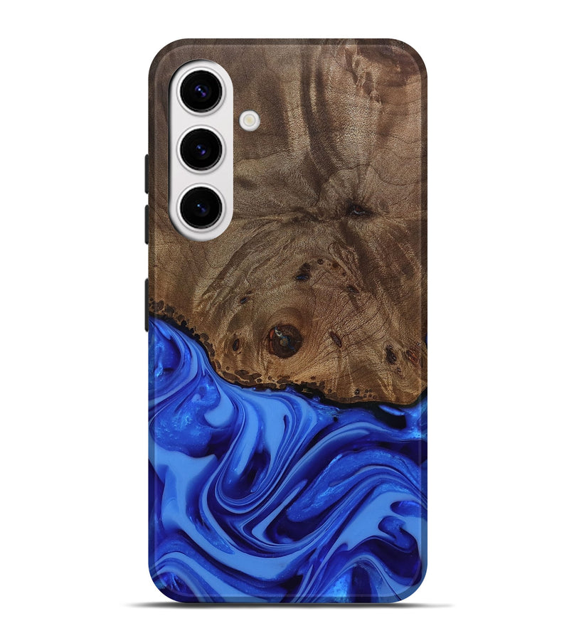 Galaxy S25 Plus Wood Live Edge Phone Case - Johan (Blue, 812424)