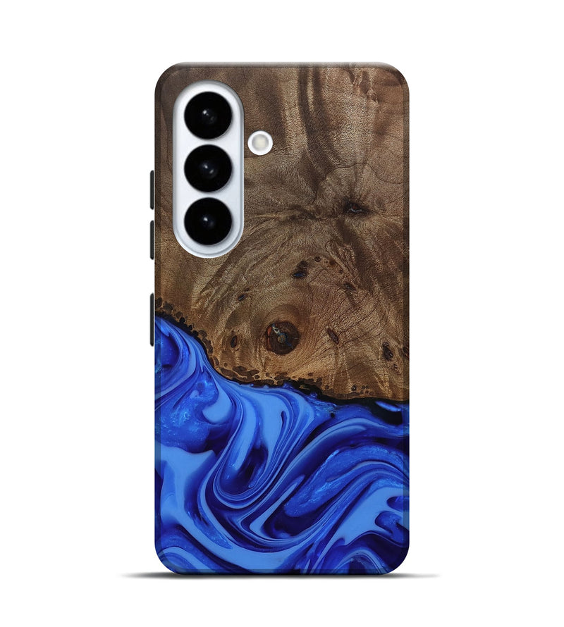 Galaxy S26 Wood Live Edge Phone Case - Johan (Blue, 812424)