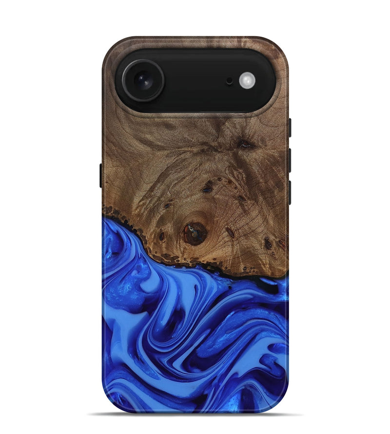iPhone 17 Air Wood Live Edge Phone Case - Johan (Blue, 812424)