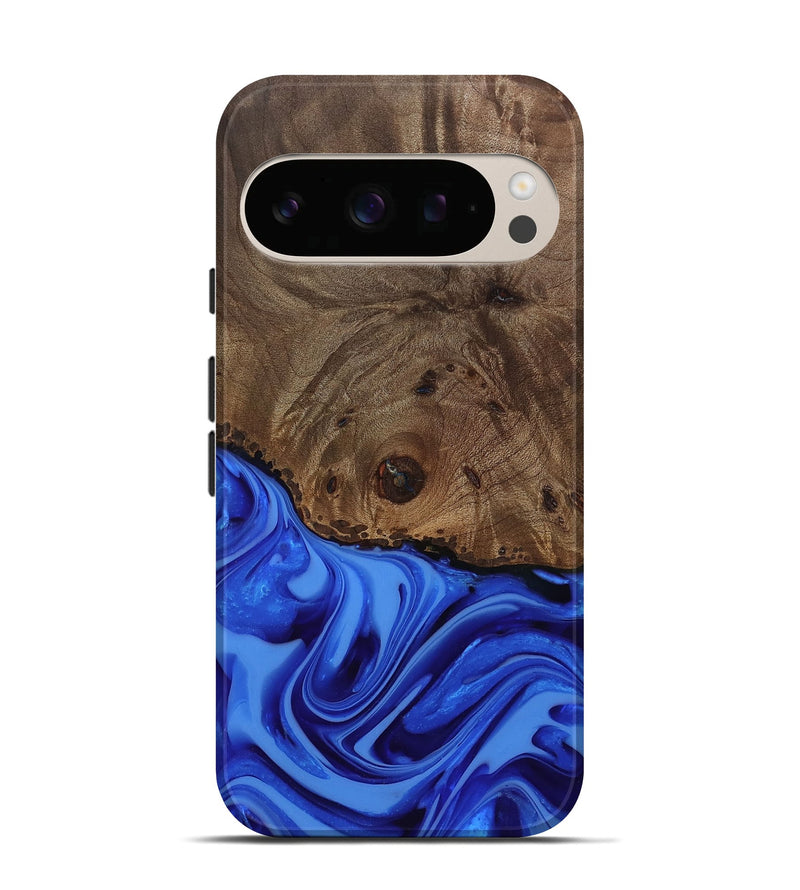 Pixel 10 Wood Live Edge Phone Case - Johan (Blue, 812424)