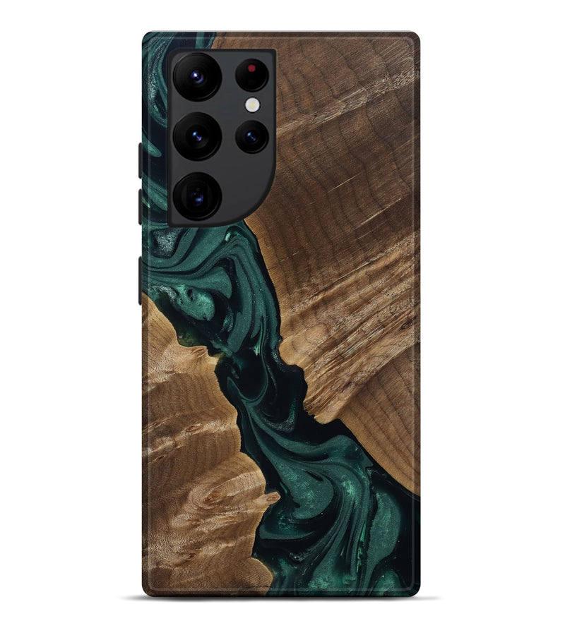 Galaxy S22 Ultra Wood Live Edge Phone Case - Leota (Green, 812426)