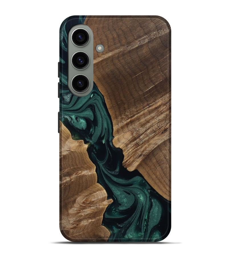 Galaxy S24 Plus Wood Live Edge Phone Case - Leota (Green, 812426)