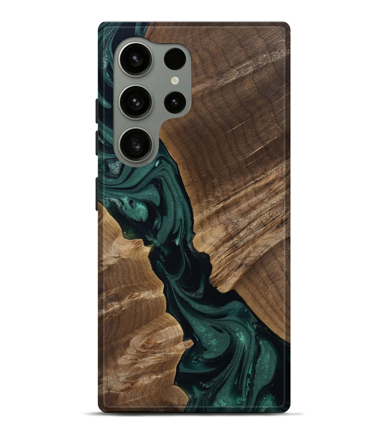 Galaxy S24 Ultra Wood Live Edge Phone Case - Leota (Green, 812426)