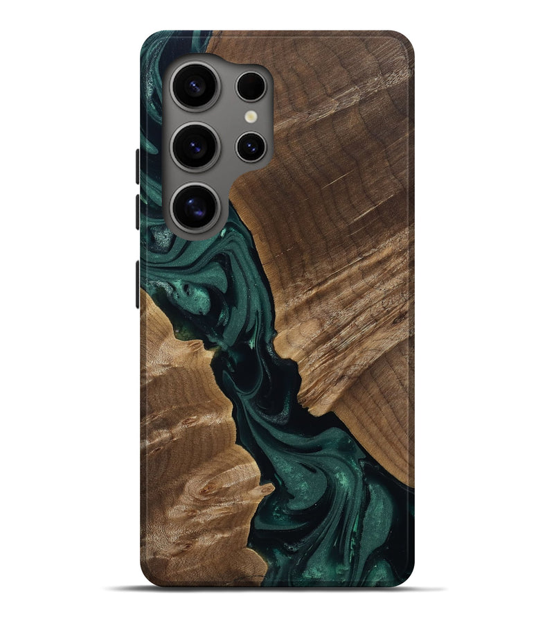 Galaxy S25 Ultra Wood Live Edge Phone Case - Leota (Green, 812426)