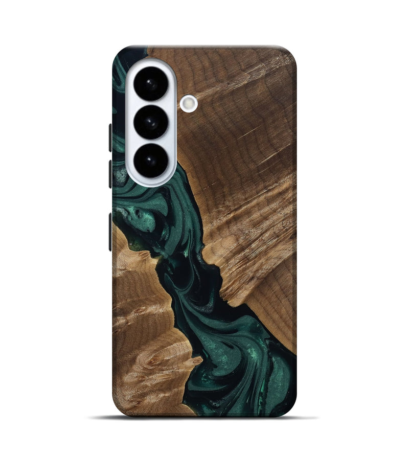 Galaxy S26 Wood Live Edge Phone Case - Leota (Green, 812426)