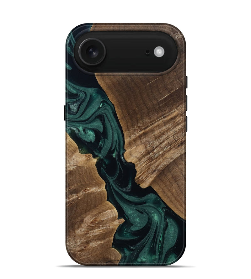 iPhone 17 Air Wood Live Edge Phone Case - Leota (Green, 812426)
