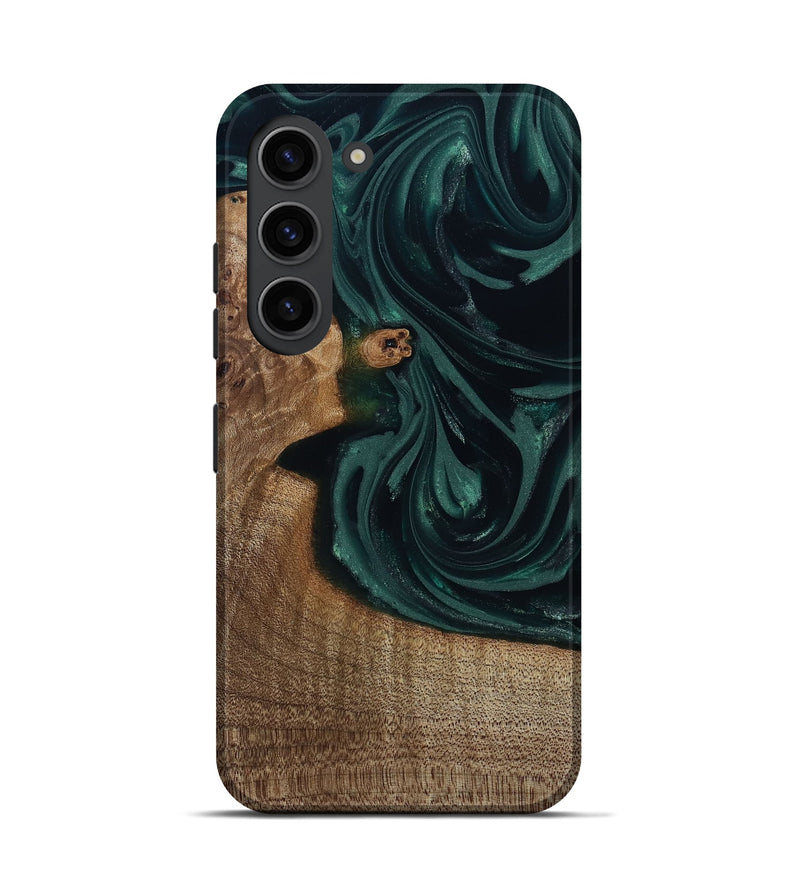 Galaxy S23 Wood Live Edge Phone Case - Tierra (Green, 812428)
